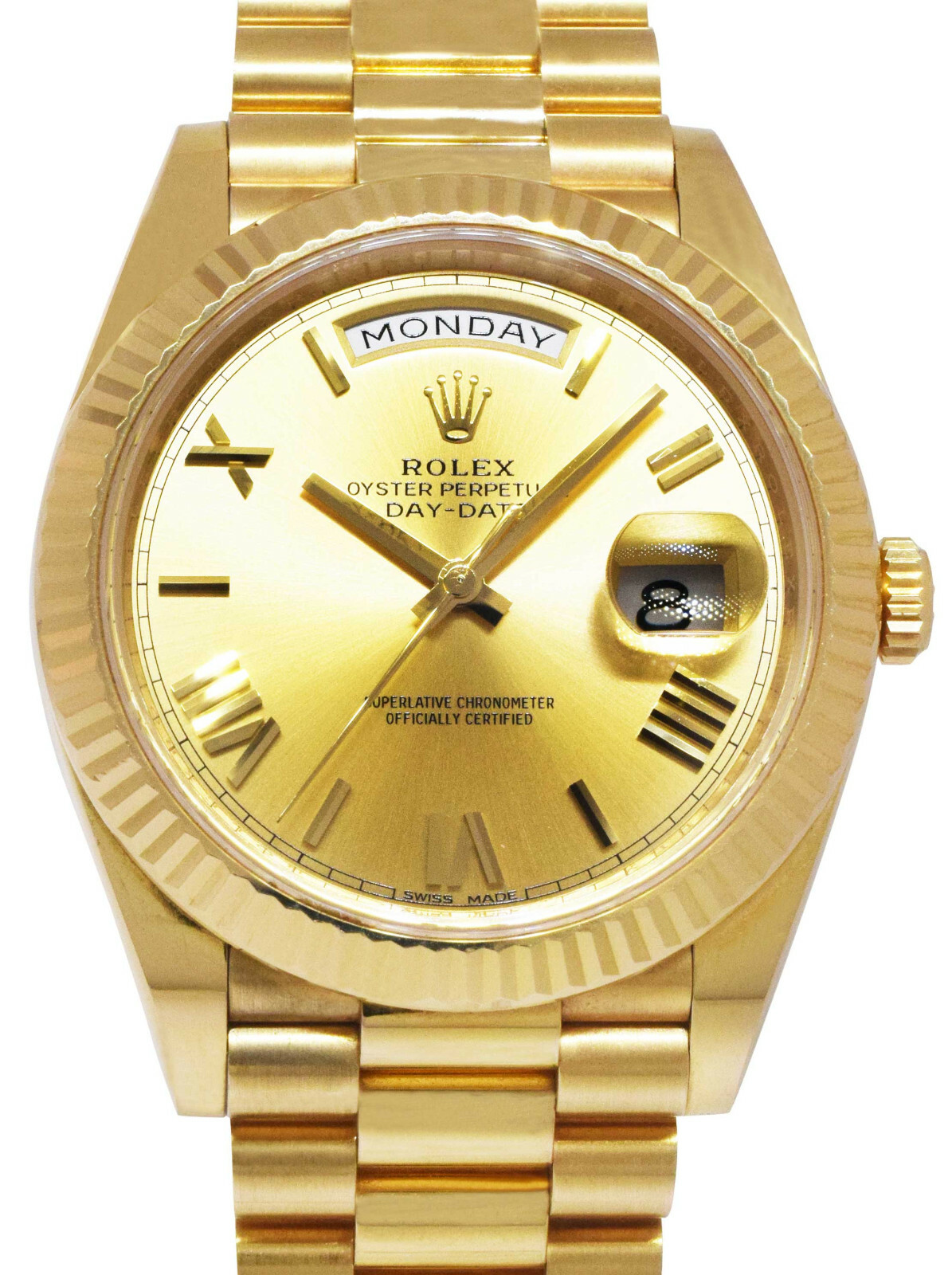 Rolex Day-Date 40 President 18k Yellow Gold Champagne Dial Watch B/P '16 228238 Rolex Day-Date 40 President 18k Yellow Gold Champagne Dial Watch B/P '16 228238