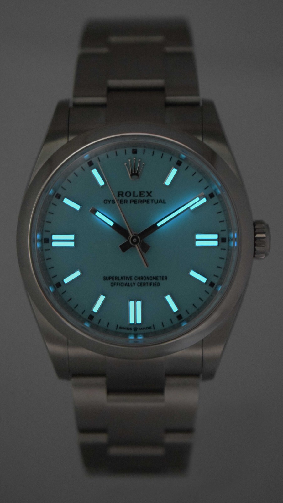 NEW Rolex Oyster Perpetual 36 Steel Turquoise Dial Watch B/P '22 126000