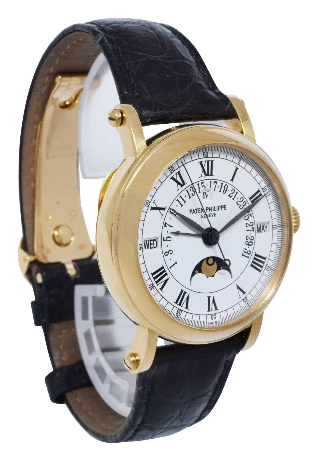 Patek Philippe Perpetual Calendar 5059 18k Yellow Gold Mens 36mm Watch 5059J