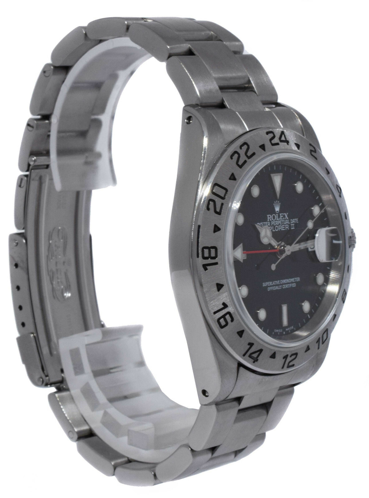 Rolex Explorer II GMT Steel Black Dial Mens 40mm Automatic Watch B/P D 16570