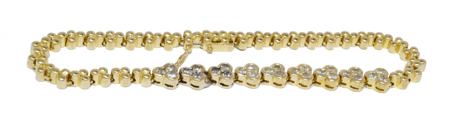 Ladies 18k Yellow Gold & 1.00 Carat Diamond Bracelet