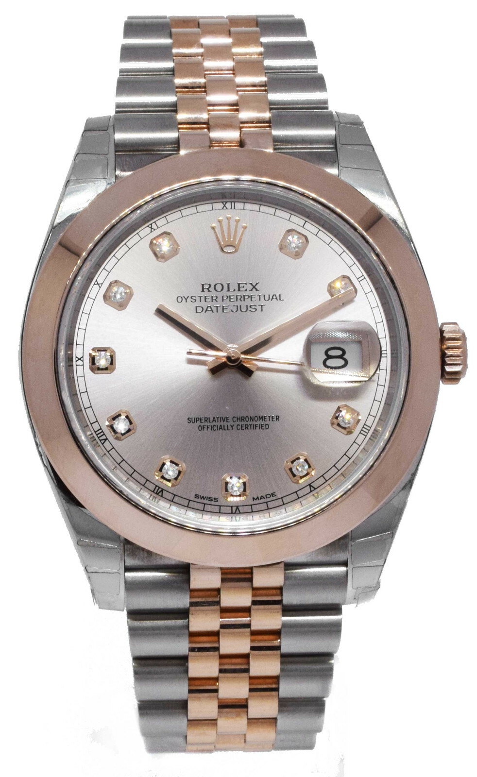 Rolex Datejust 41 18K Rose Gold/Steel Sundust Dial Watch Box/Card '19 126301