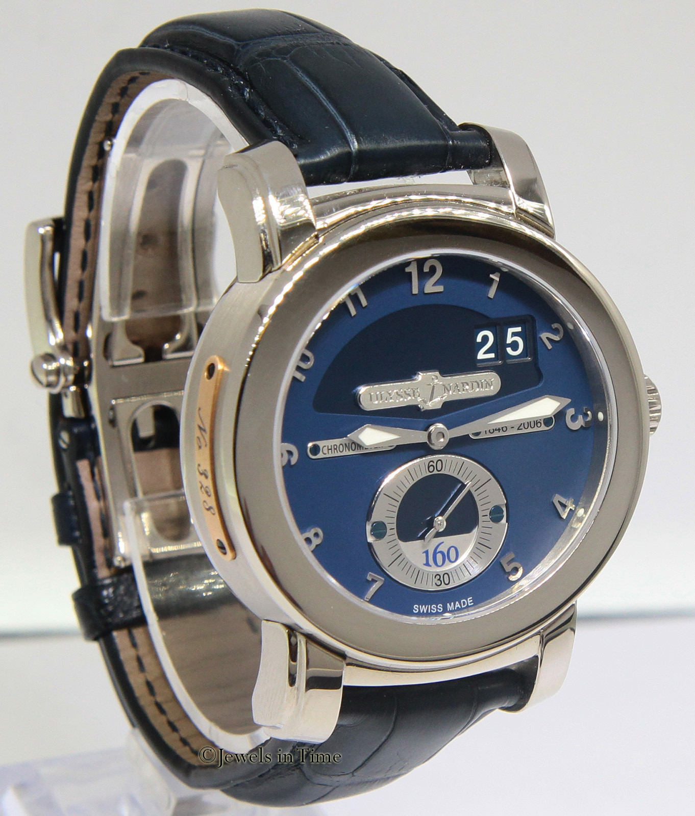 Ulysse Nardin 160th Anniversary 18k White Gold Mens Watch 1600-100 Box/Papers