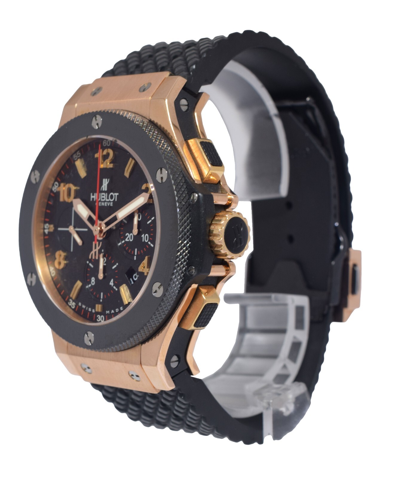 Hublot Big Bang Rose Gold /Ceramic Black Dial 44mm Watch B/P 301.PB.130.RX