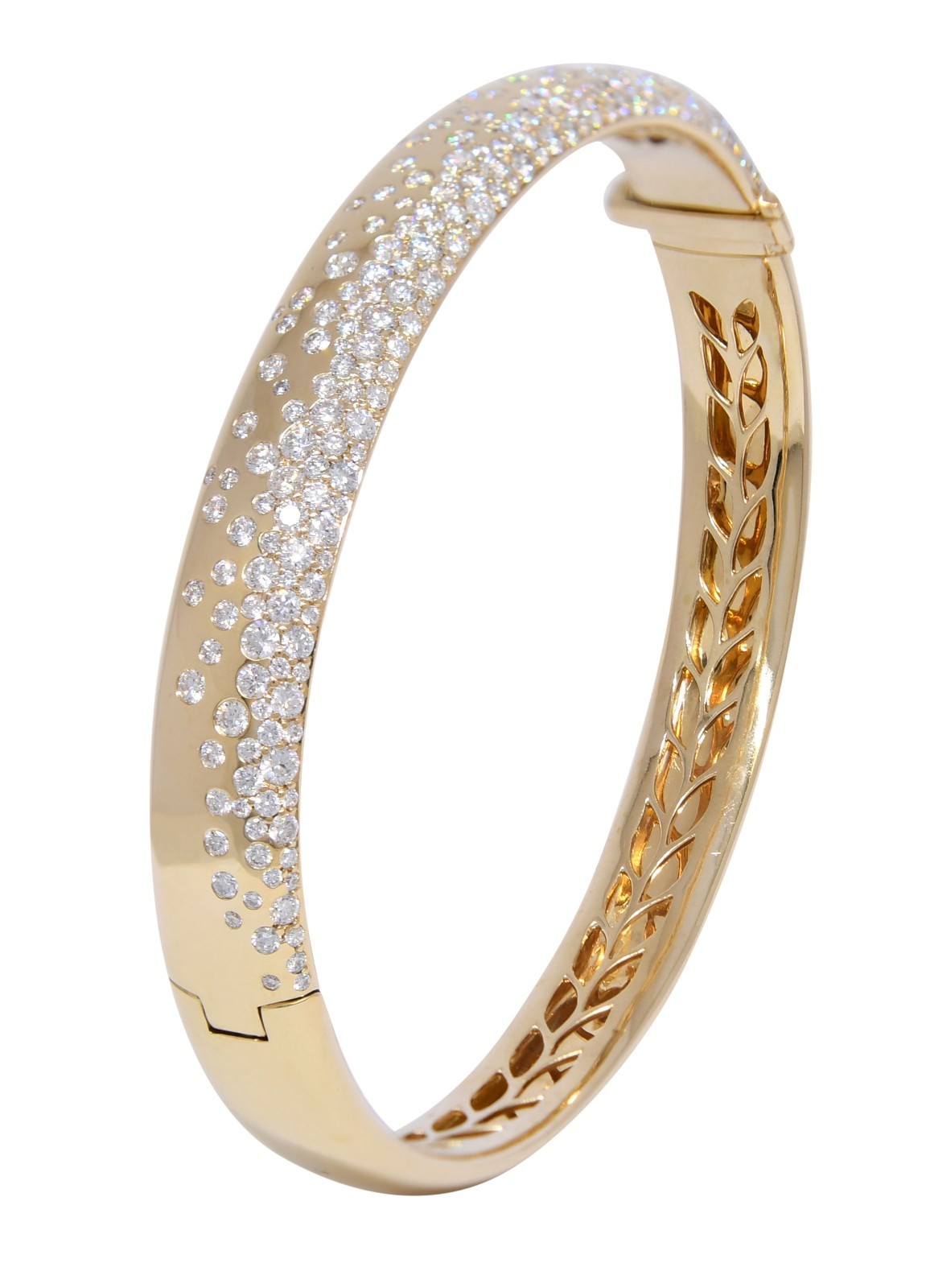 Kat Florence Sodapop D Flawless Diamond 18k Yellow Gold Bangle Bracelet