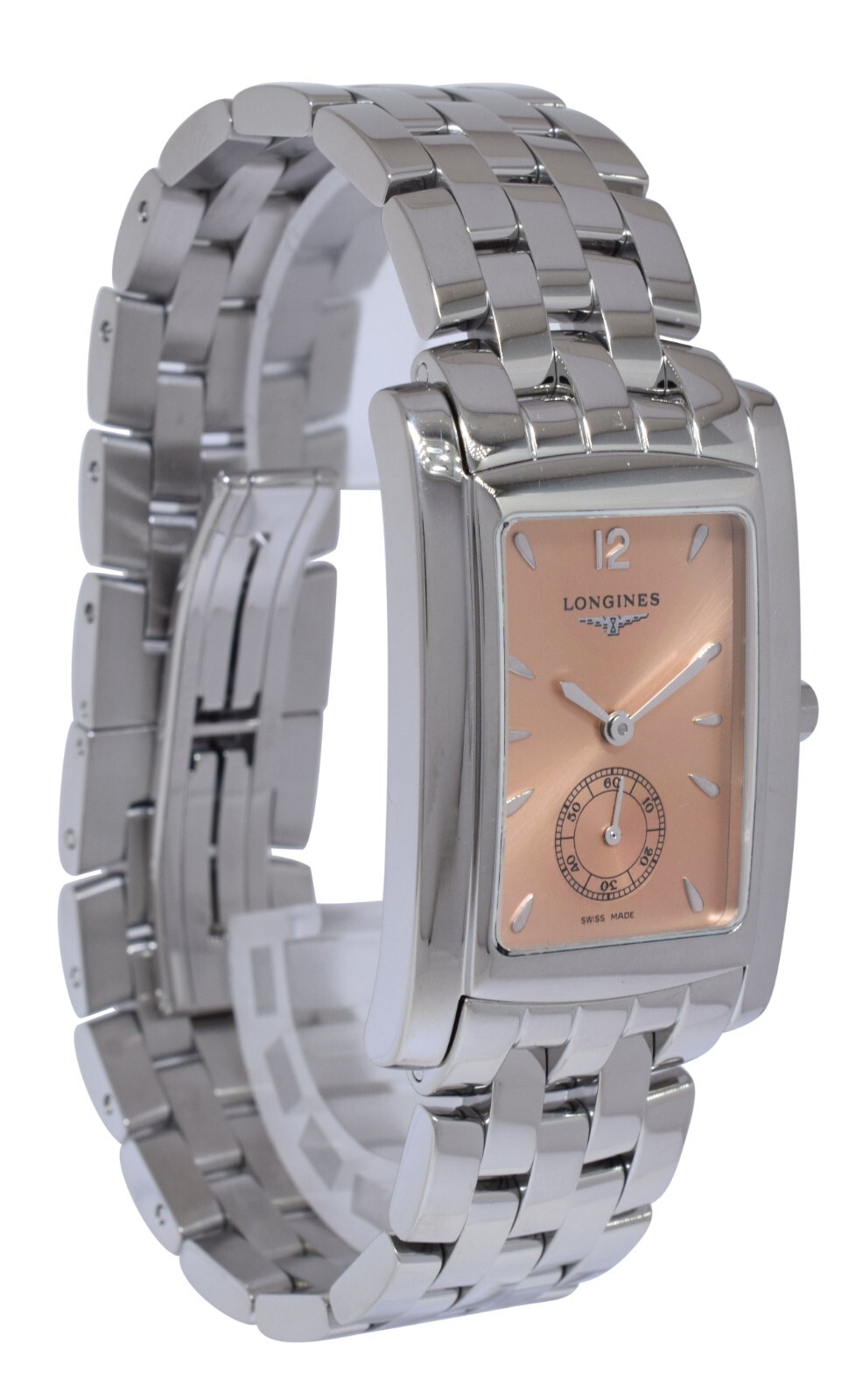 Longines Dolce Vita Stainless Steel Salmon Dial Quartz Watch Watch +Box L5 655 4