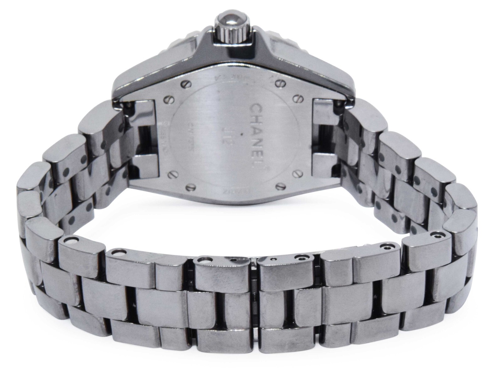 Chanel J12 Ladies 33mm Ceramic Chromatic Titanium Watch Box/Papers H2978
