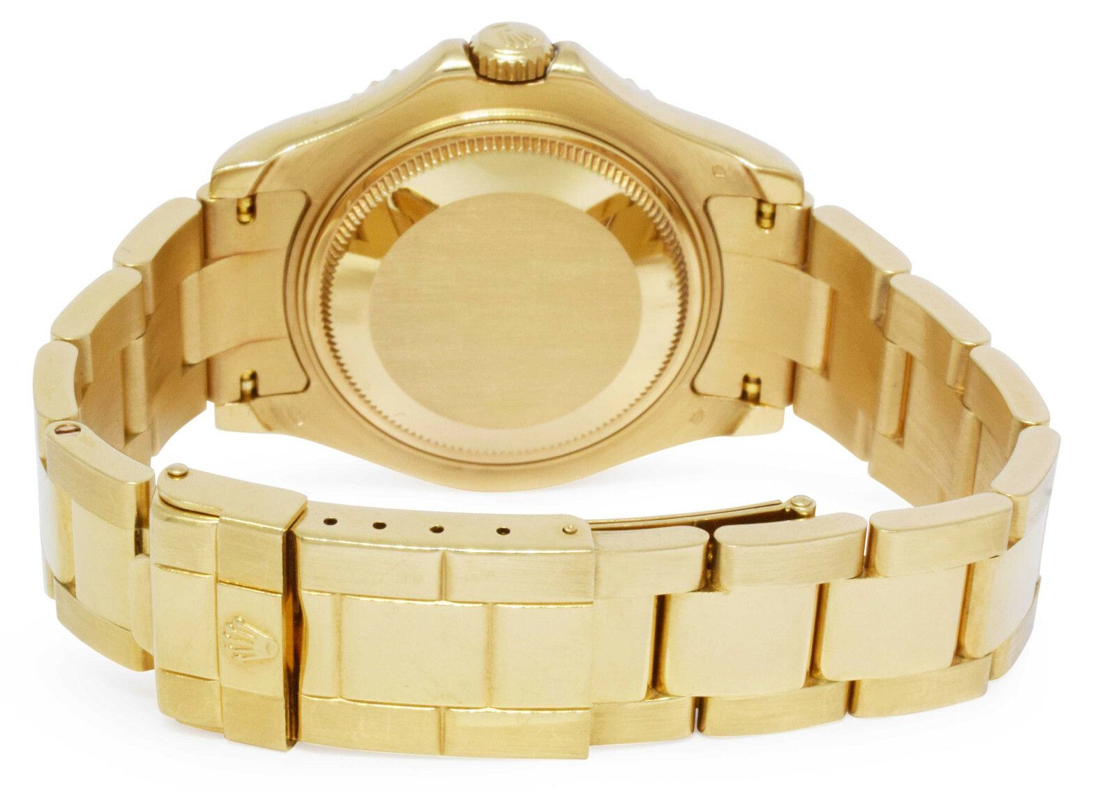 Rolex Yacht-Master 18k Yellow Gold Champagne 35mm Midsize Watch K 168628