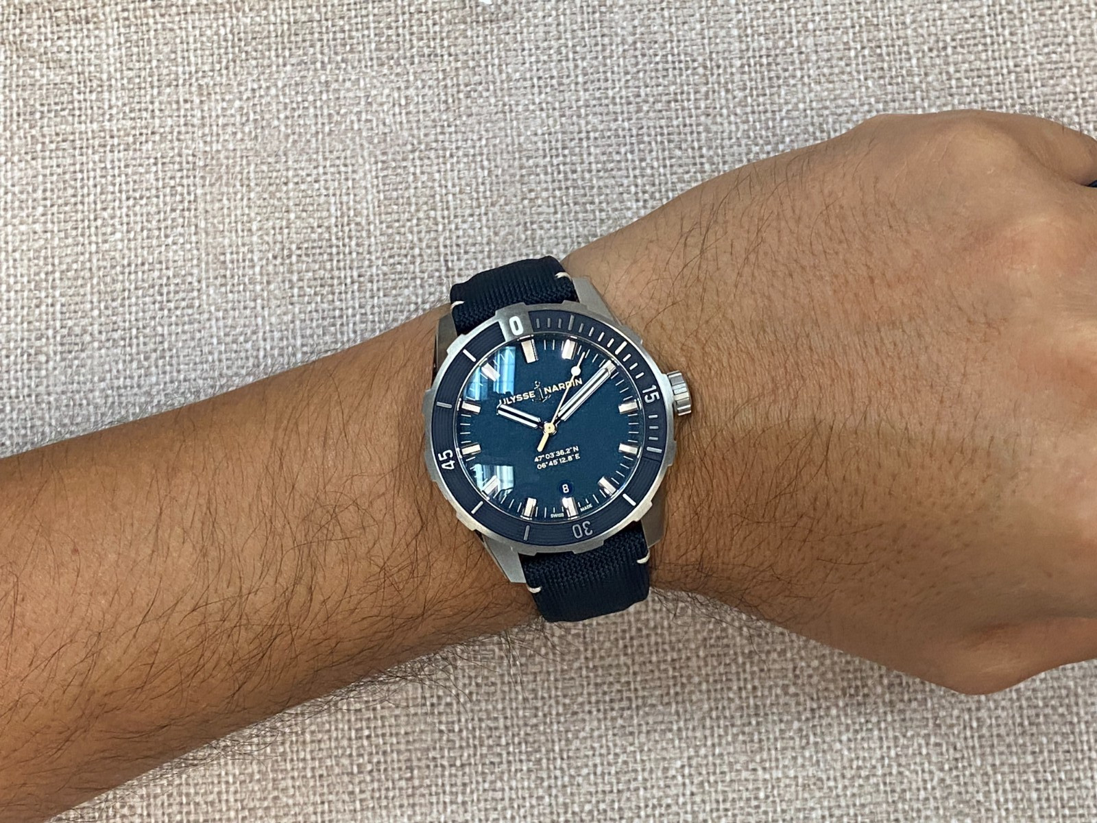 Ulysse Nardin Diver Steel Blue Dial Mens 42mm Watch +Papers 8163-175