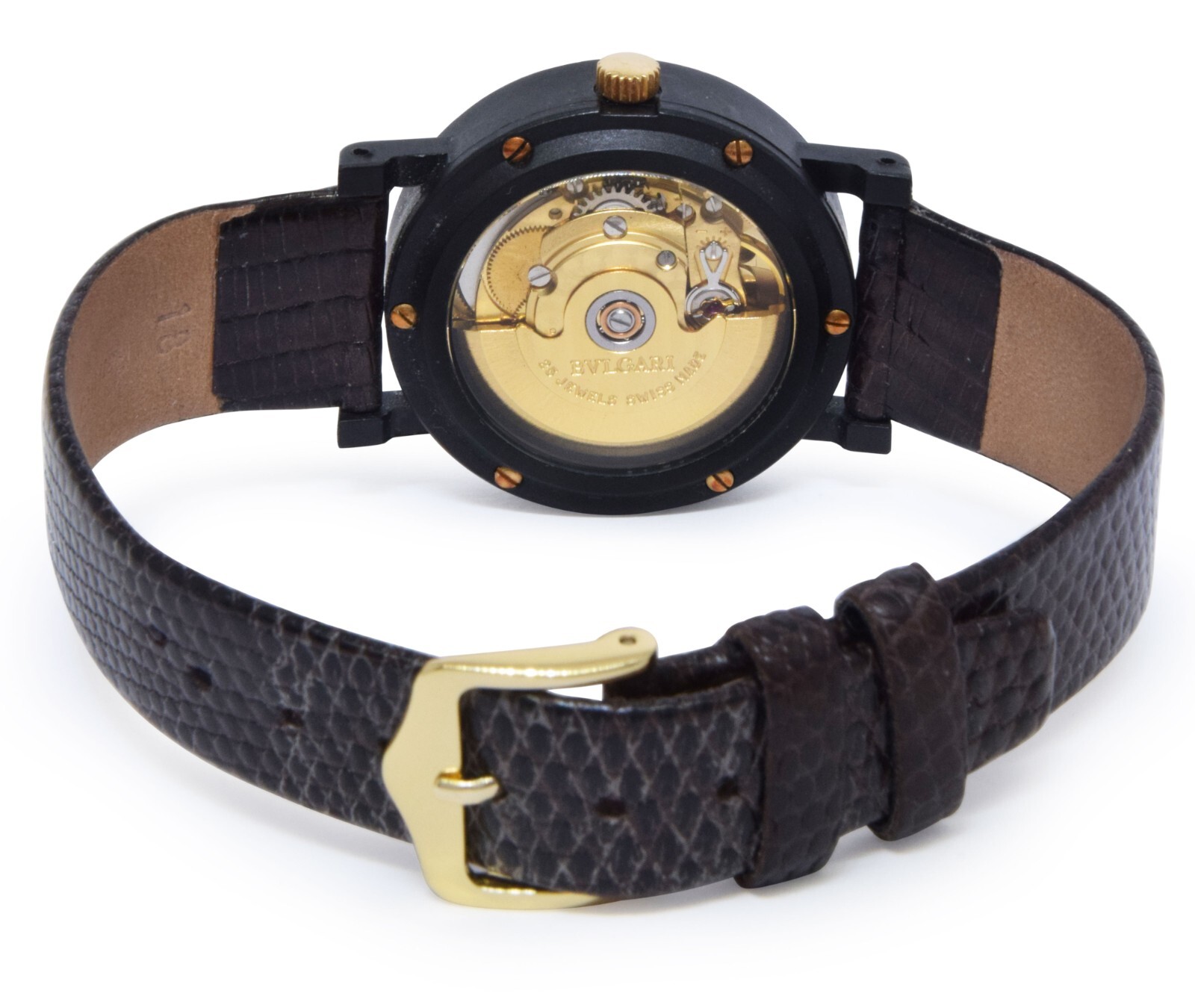 Bvlgari International Edition Black Carbon Gold 33mm Watch