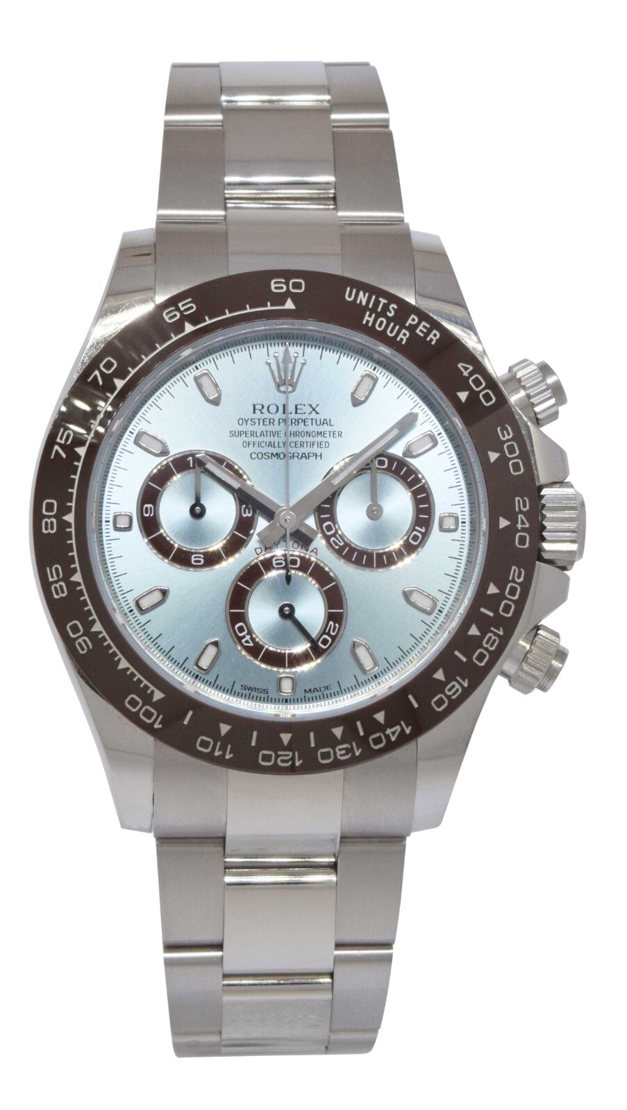 Rolex Daytona Chronograph Platinum Ice Blue Dial Watch B/P '23' 116506