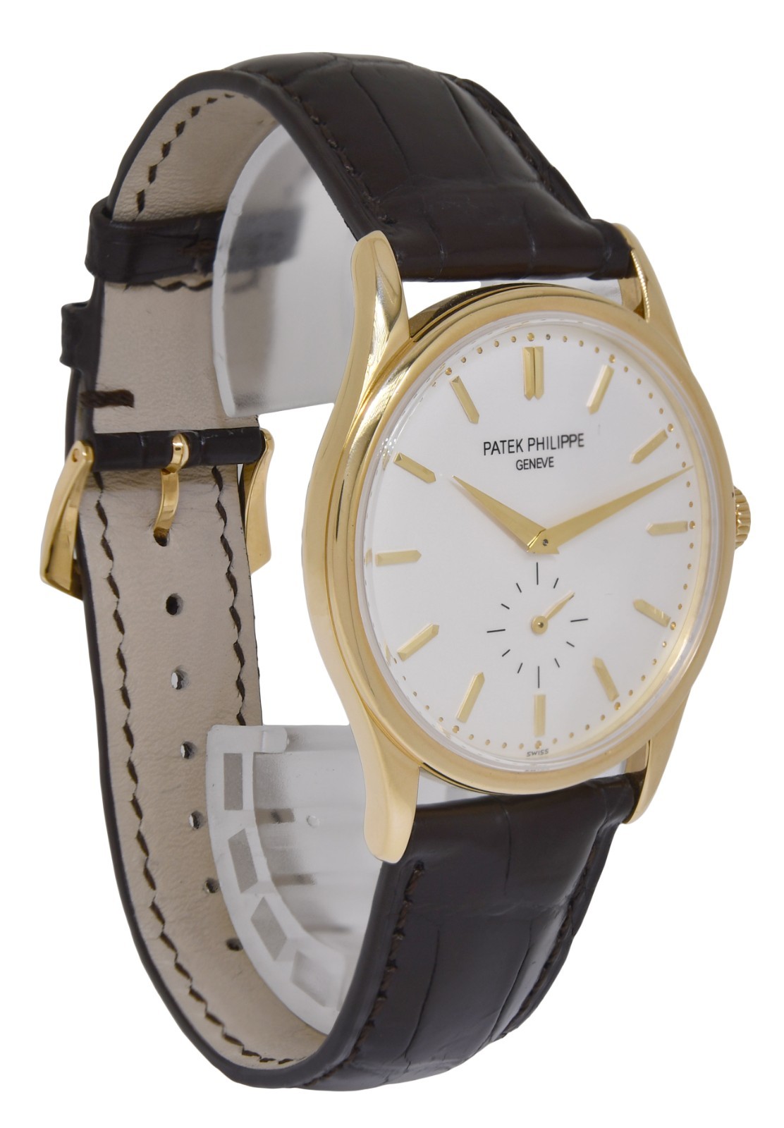 Patek Philippe 5196 Calatrava 18k Yellow Gold Mens 37mm Manual Watch 5196J