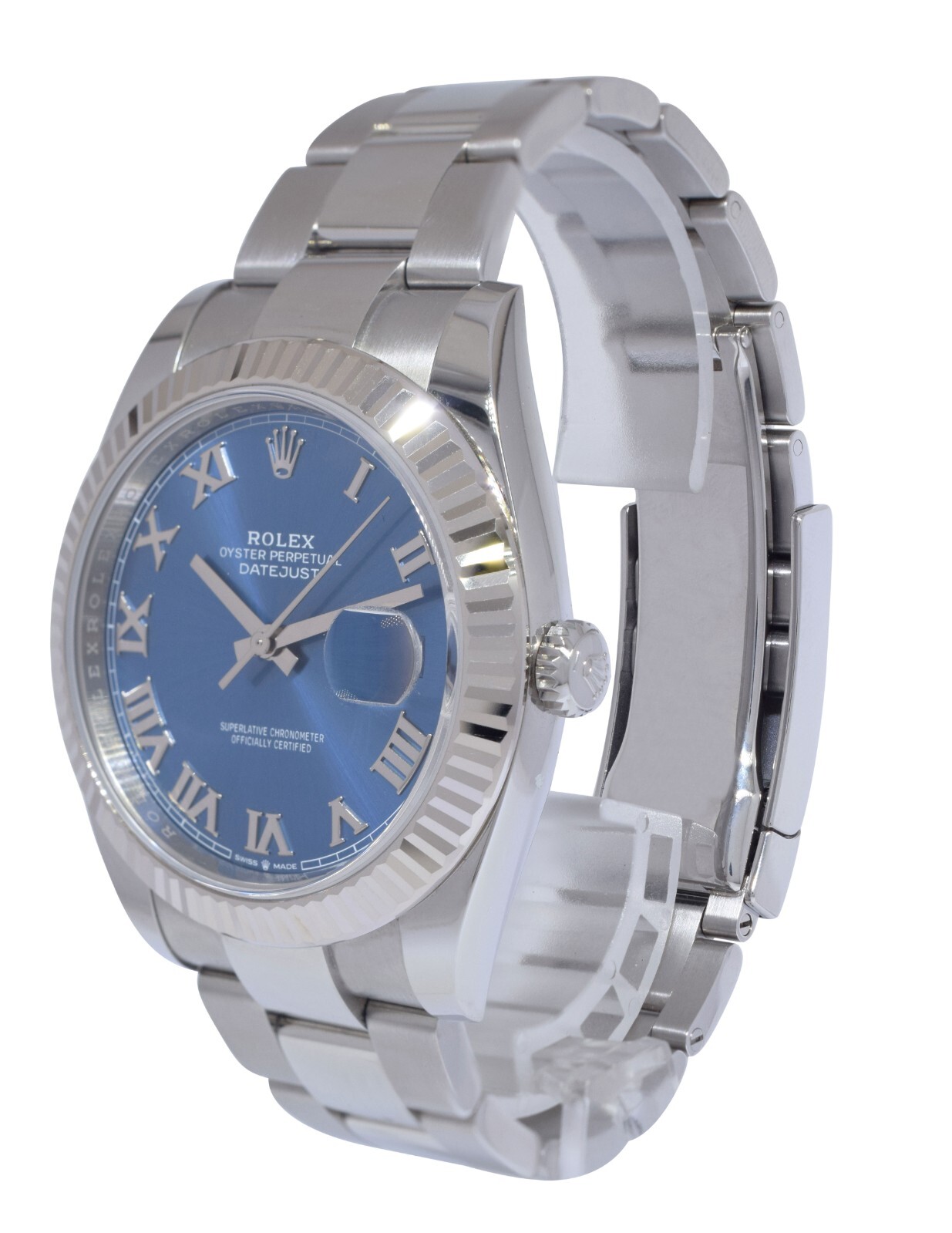 Rolex Datejust 41 Steel/18k Gold Bezel Blue Dial Oyster Watch +Card '25 126334
