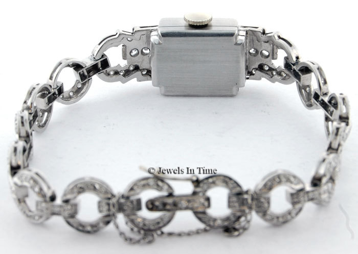 Bulova Platinum & 1.50 CT Diamond Ladies 14mm Vintage Quartz Watch