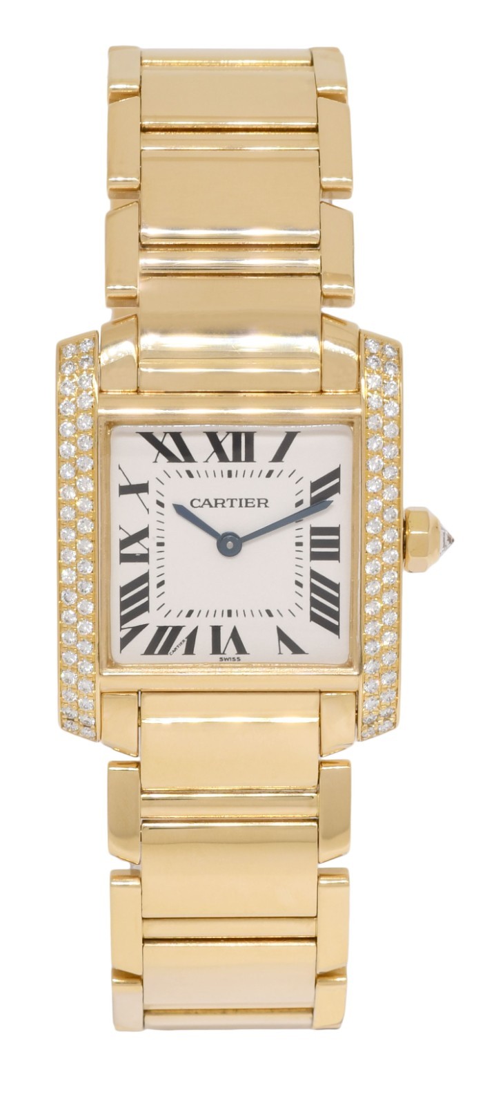 Cartier Tank Francaise Medium 18k Yellow Gold Diamond Ladies Watch WE100851 1821