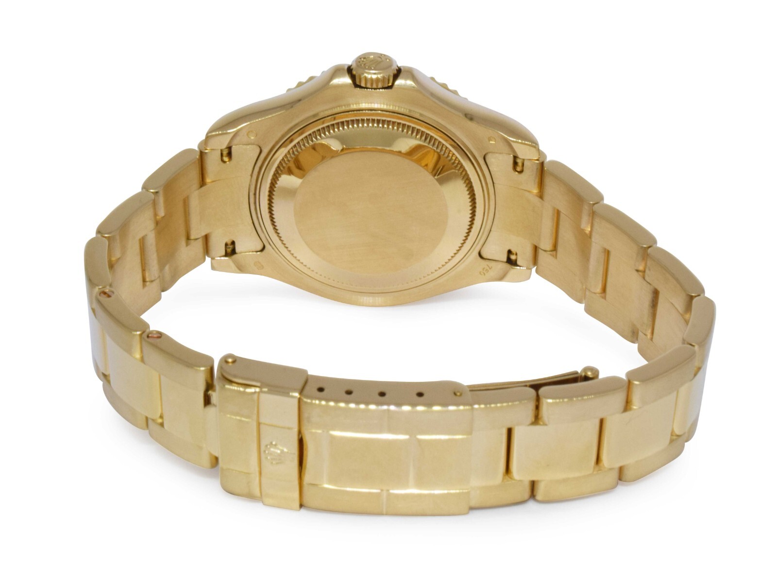 Rolex Yacht-Master 18k Yellow Gold Tahitian MOP Dial 35mm Watch B/P Z 168628
