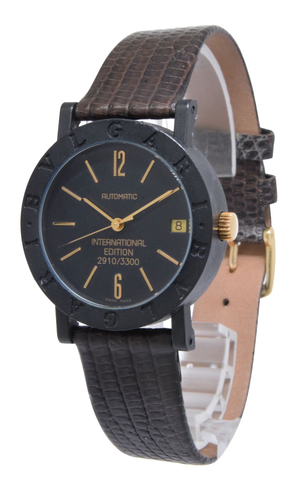 Bvlgari International Edition Black Carbon Gold 33mm Watch
