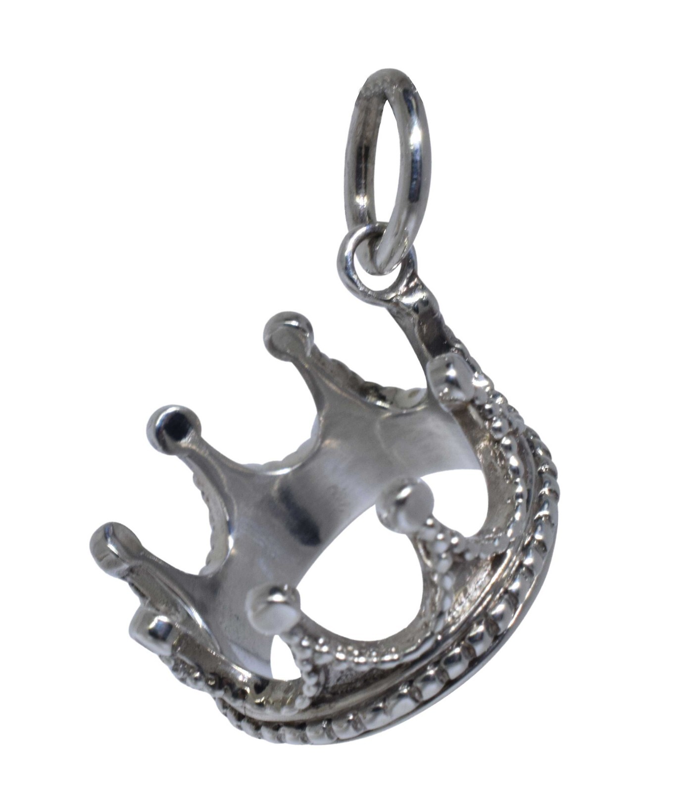 Tiffany & Co 925 Sterling Silver 3D Princess Crown Charm Pendant