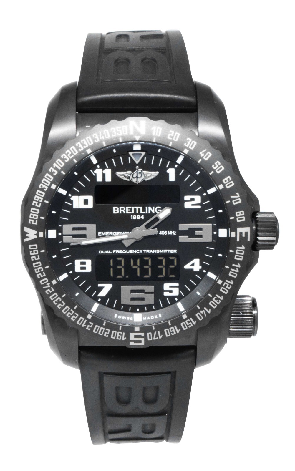 Breitling Emergency Night Mission Titanium Volcano Black 51mm Watch B/P V76325