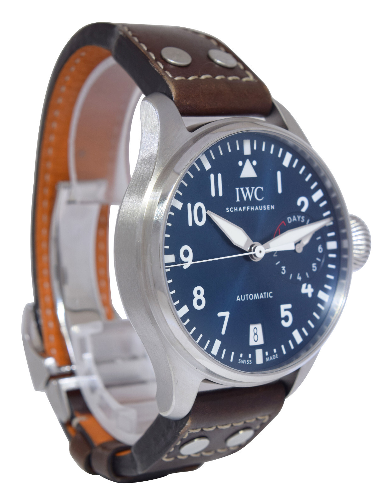 IWC Big Pilot Le Petit Prince 5009 Steel 7 Day Blue Dial 46mm Watch B/P IW500916
