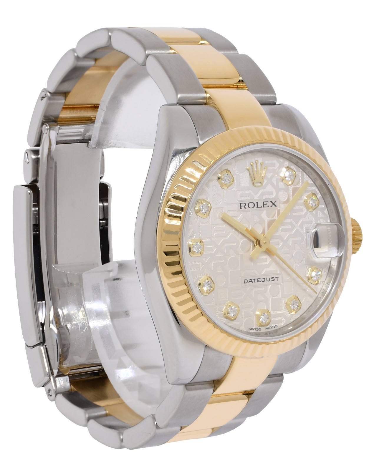 Rolex Datejust 18k Yellow Gold/Steel Jubilee Diamond 31mm Oyster Watch V 178273