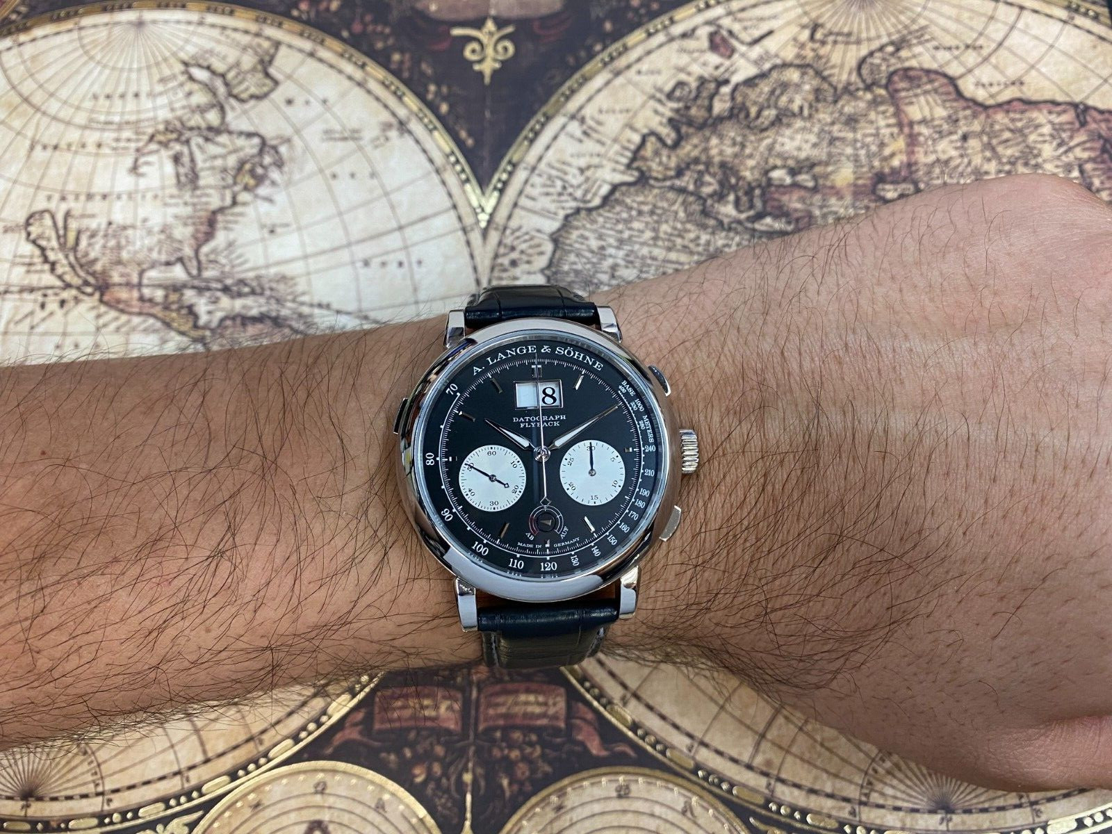 A. Lange & Sohne Datograph Flyback Chronograph Platinum 41mm Watch B/P 405.035