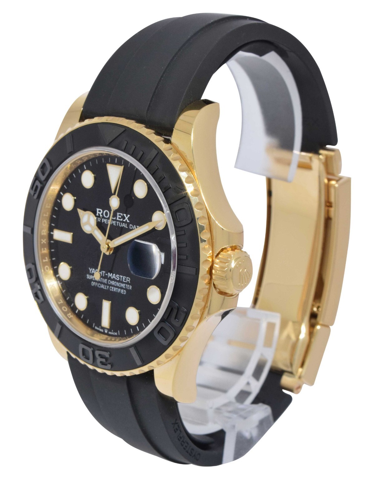 Rolex Yacht-Master 42 18k Yellow Gold Mens Oysterflex Watch B/P '22 226658