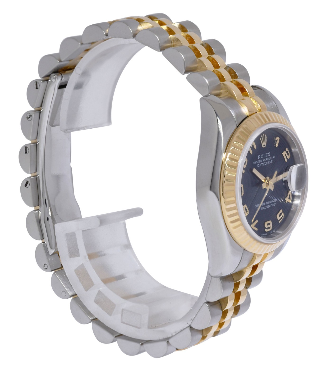 Rolex Datejust 18k Yellow Gold/Steel Blue Concentric Dial 26mm Watch D 179173