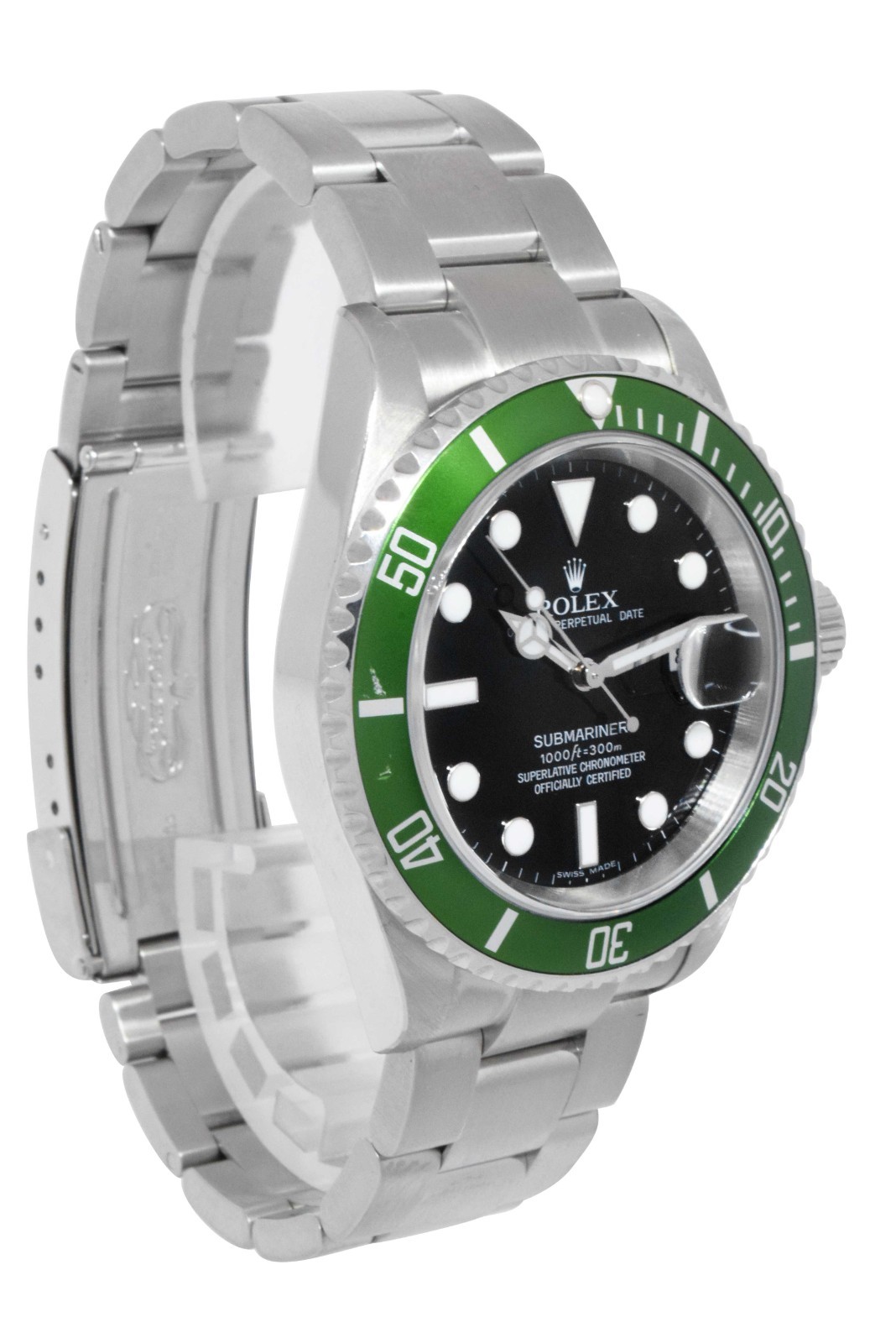Rolex Submariner Date Kermit Green Bezel Steel Mens Automatic Watch Z 16610