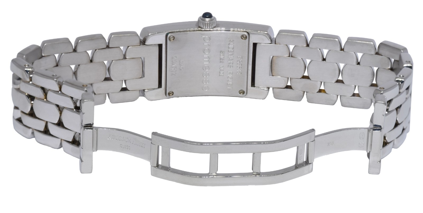 Audemars Piguet Promesse 18k White Gold Blue Diamond Ladies Watch B/P 67346BC