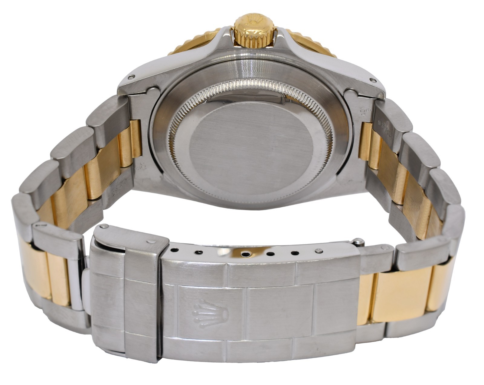 Rolex Submariner 18k Yellow Gold/Steel Slate Serti Diamond 40mm Watch U 16613