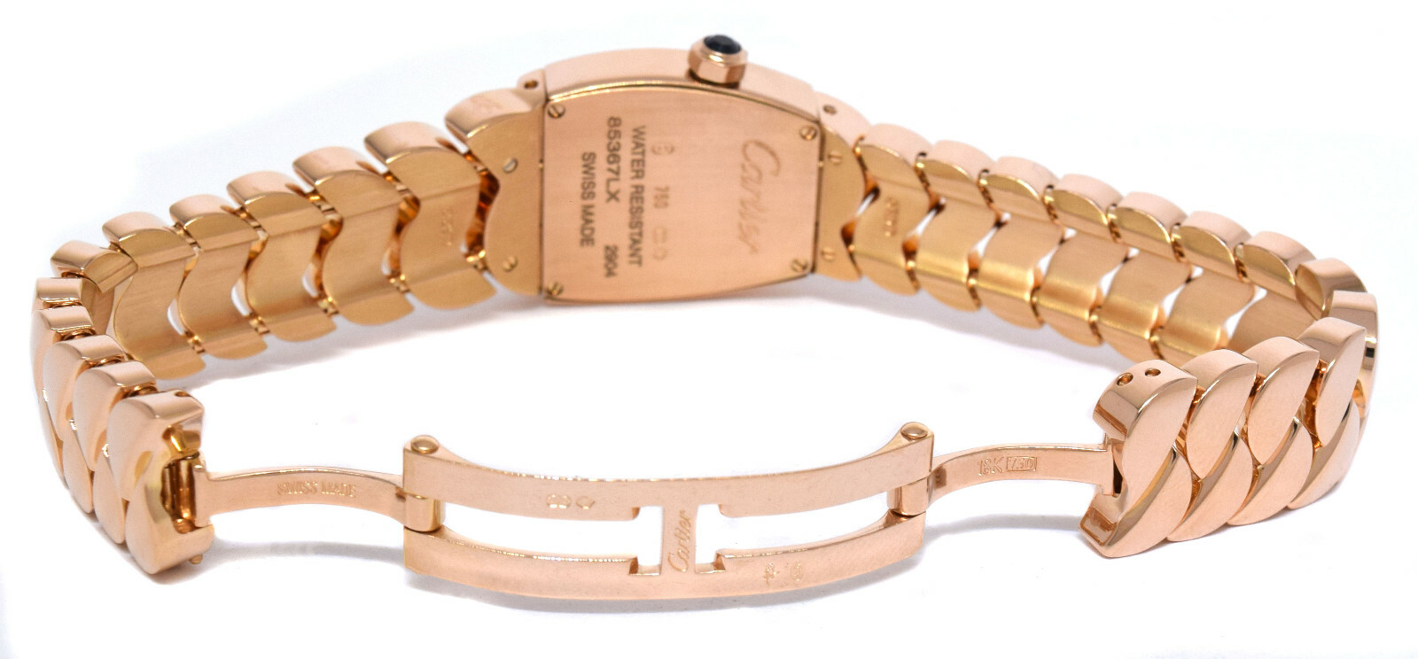 Cartier La Dona 18k Rose Gold Silver Roman Dial Ladies 22mm Quartz Watch 2904