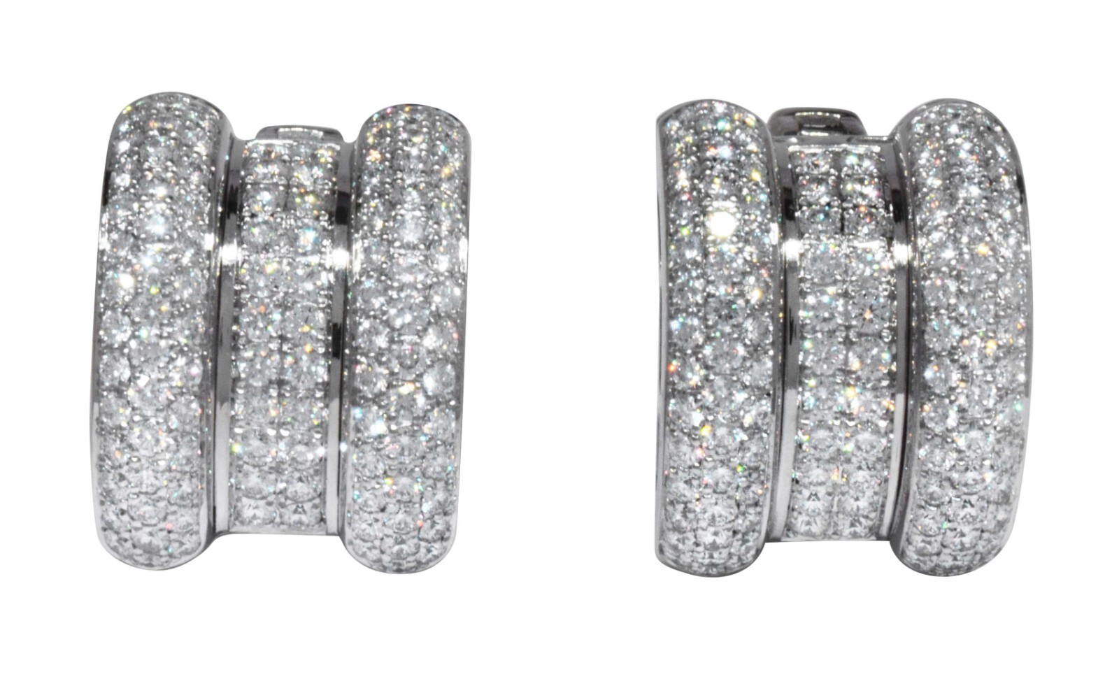 Chopard La Strada 18k White Gold Pave Diamond Ladies Earrings 84/6478 Chopard La Strada 18k White Gold Pave Diamond Ladies Earrings 84/6478