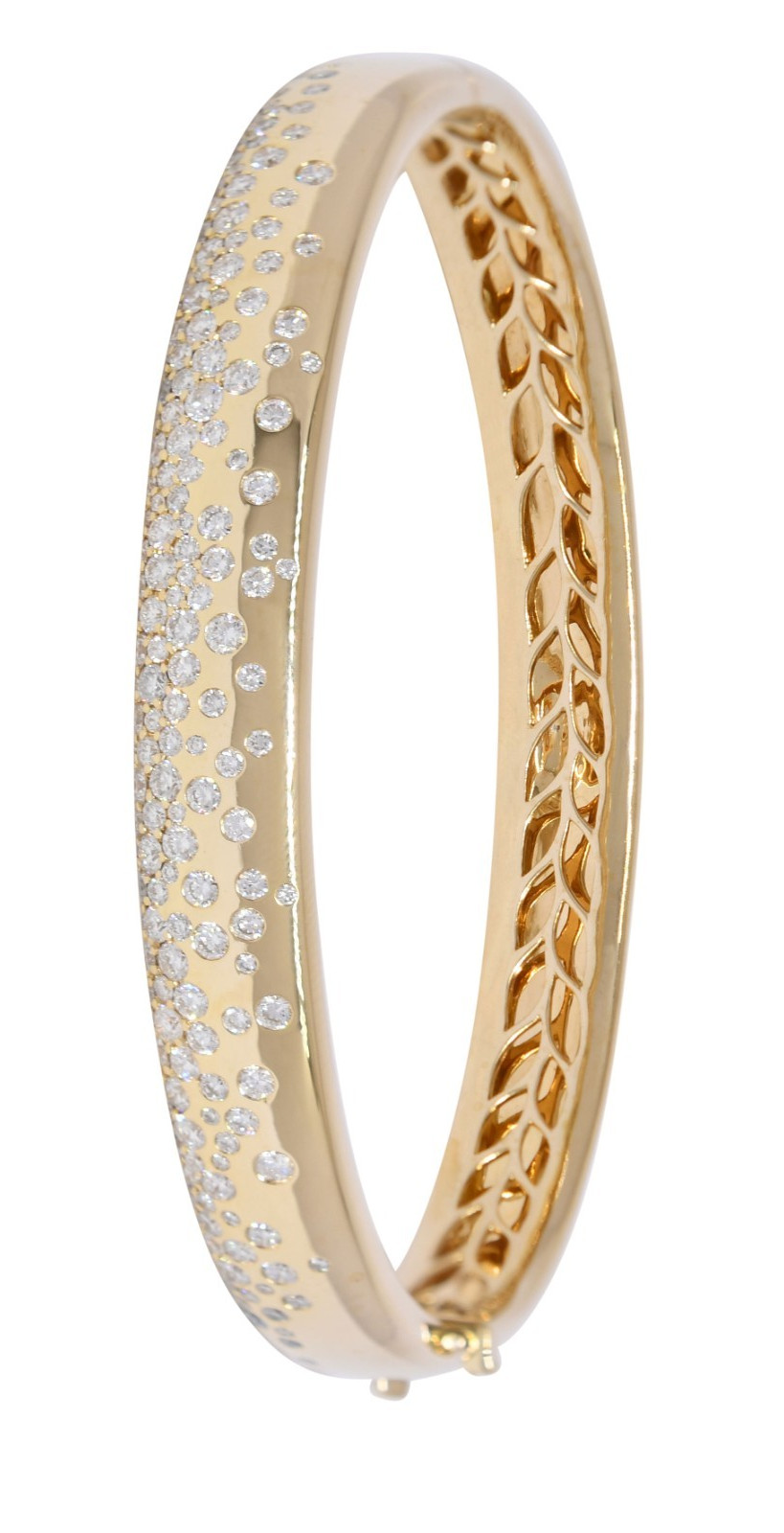 Kat Florence Sodapop D Flawless Diamond 18k Yellow Gold Bangle Bracelet