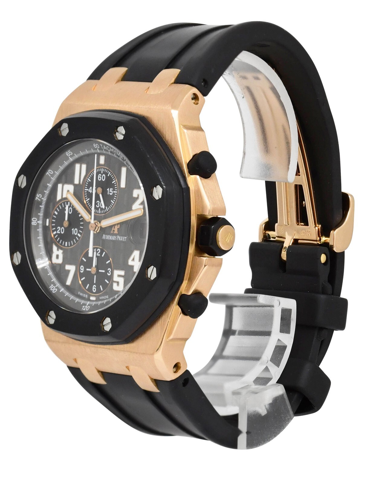 Audemars Piguet Royal Oak Offshore 42 Chrono  Rose Gold RubberClad Watch 25940OK