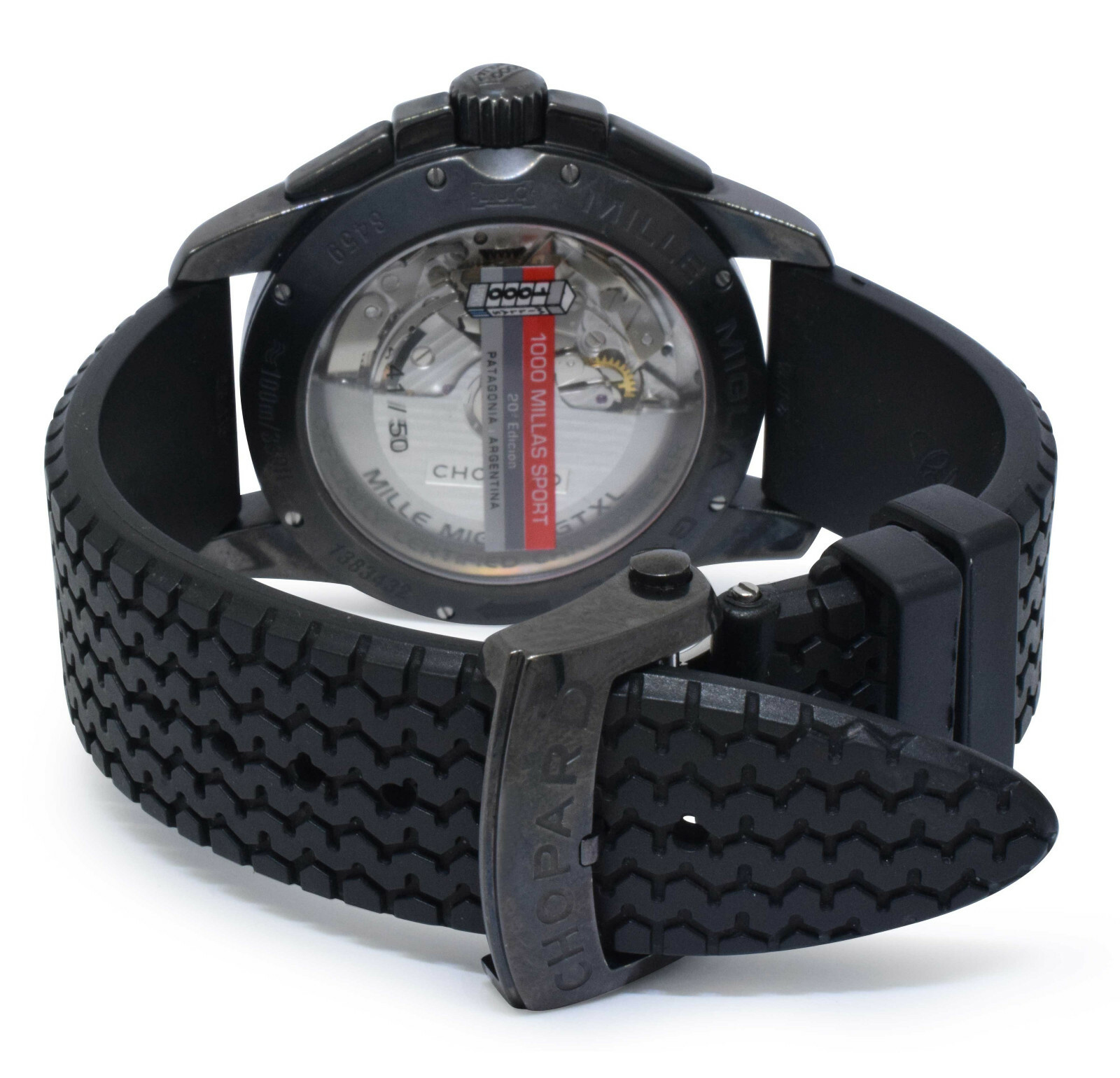 Chopard Mille Miglia GT XL Chrono Black DLC Steel Mens 44 Watch B/P 16/8459-3013