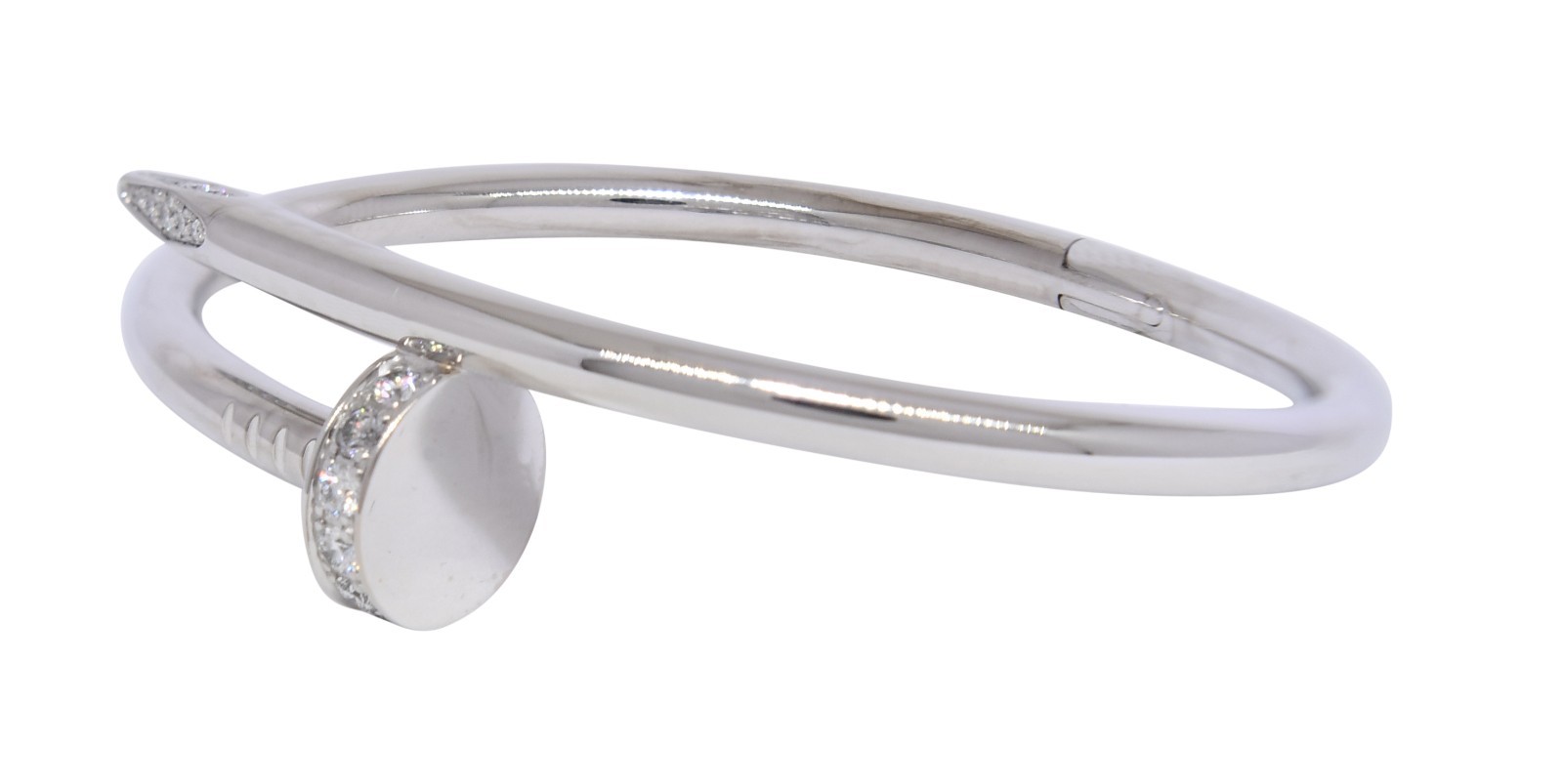 Cartier Juste Un Clou Bracelet 15cm 18k White Gold & Diamond Nail B6048715 Cartier Juste Un Clou Bracelet 15cm 18k White Gold & Diamond Nail B6048715