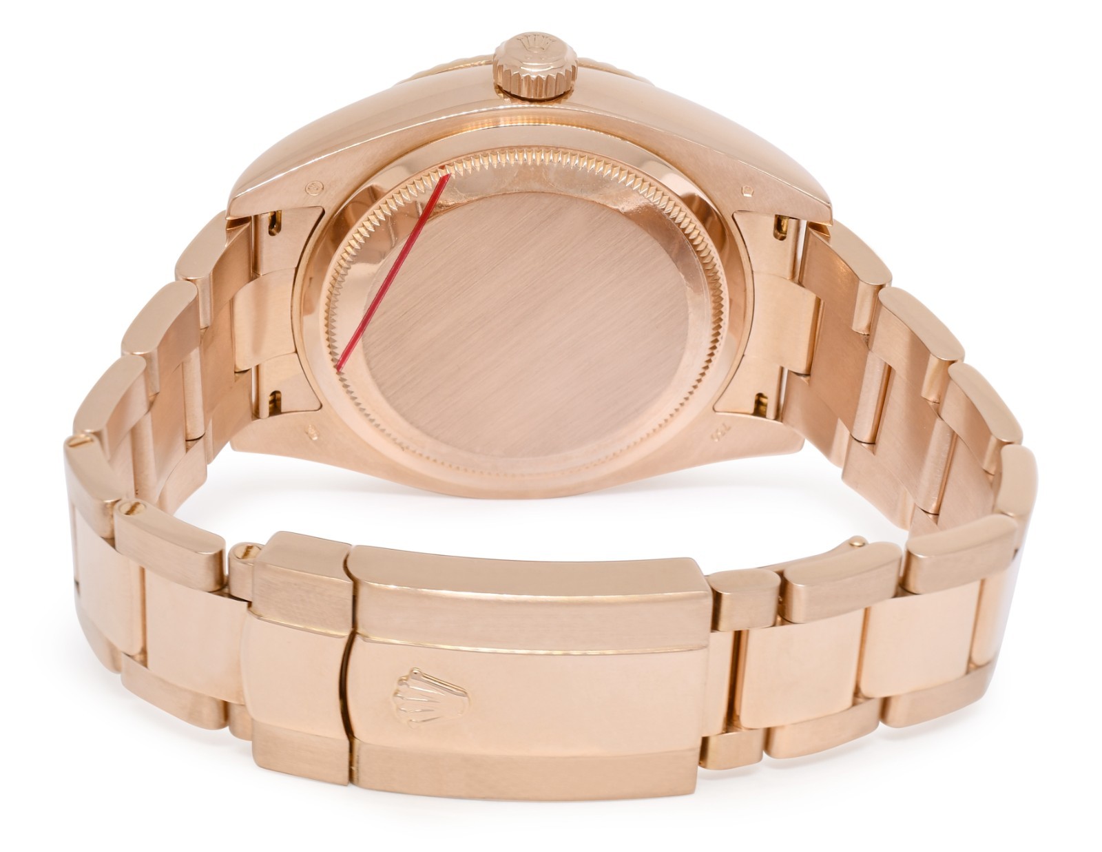 Rolex Sky-Dweller 18k Everose Gold Sundust Roman Dial 42mm Watch B/P '15 326935
