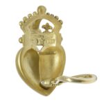 Kieselstein Cord Iconic Heart & Crown 18k Yellow Gold Earrings 1987 Kieselstein Cord Iconic Heart & Crown 18k Yellow Gold Earrings 1987