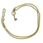 Chopard Happy Diamond Key Pendant 18k Yellow Gold 2mm Chain Necklace 16'' Chopard Happy Diamond Key Pendant 18k Yellow Gold 2mm Chain Necklace 16''