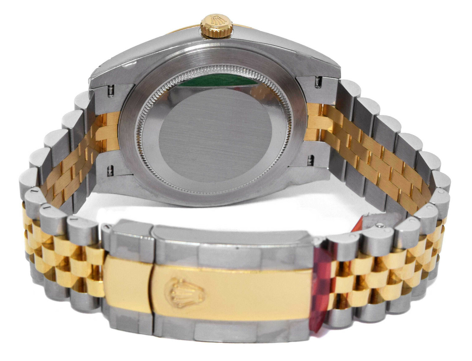 NOS Rolex Datejust 41 18k YG/Steel Champagne Dial Mens Watch Box/Papers 126303
