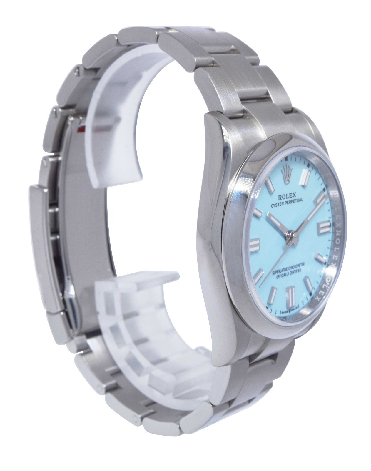 NEW Rolex Oyster Perpetual 36 Steel Turquoise Dial Watch B/P '22 126000