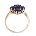 Ladies 14k Yellow Gold Diamond & Amethyst Ring 9.5