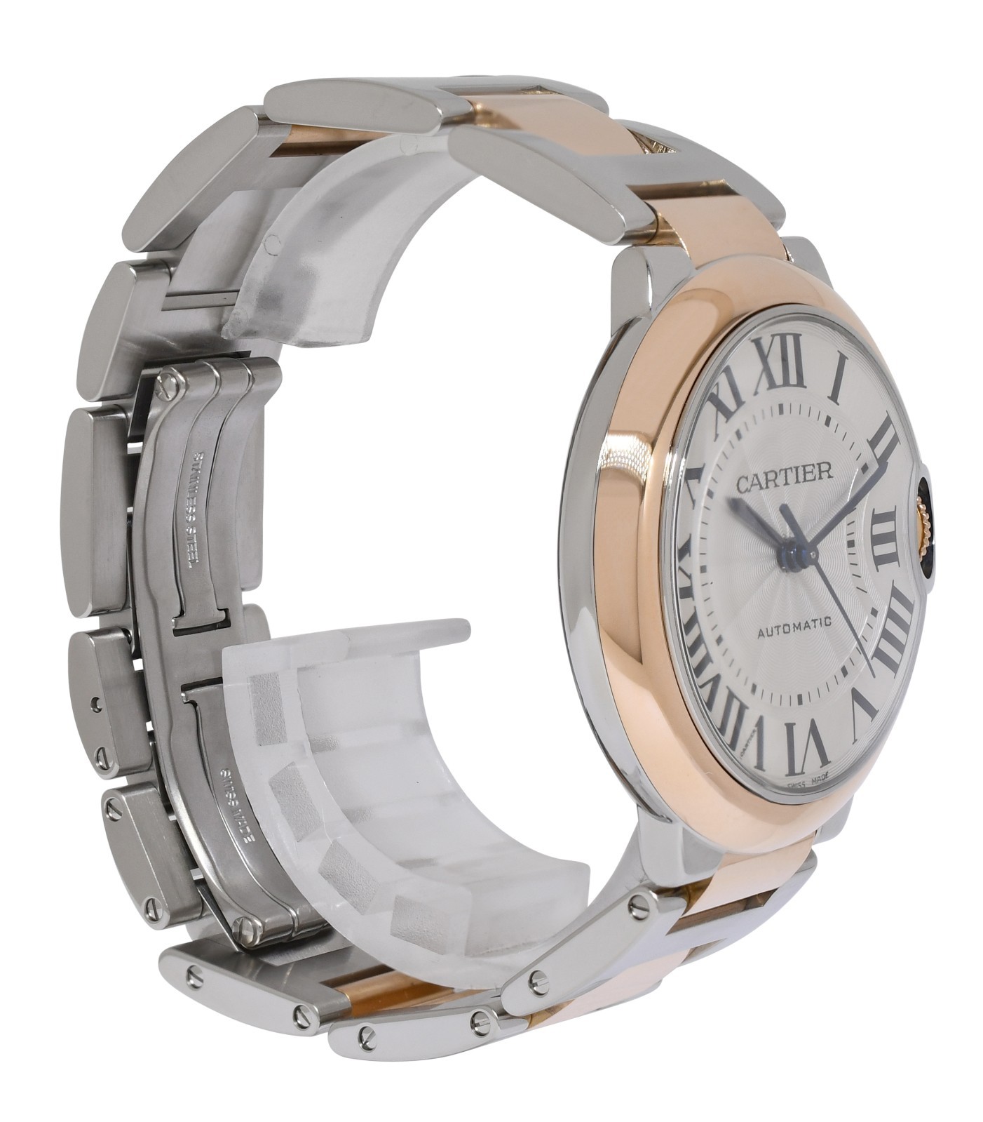 Cartier Ballon Bleu 36mm Rose Gold/Steel Automatic Watch B/P W2BB0003 3754