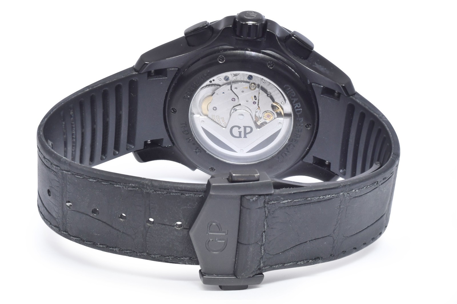 Girard Perregaux Traveller WWTC Chronograph Black Titanium DLC 44mm Watch 49700