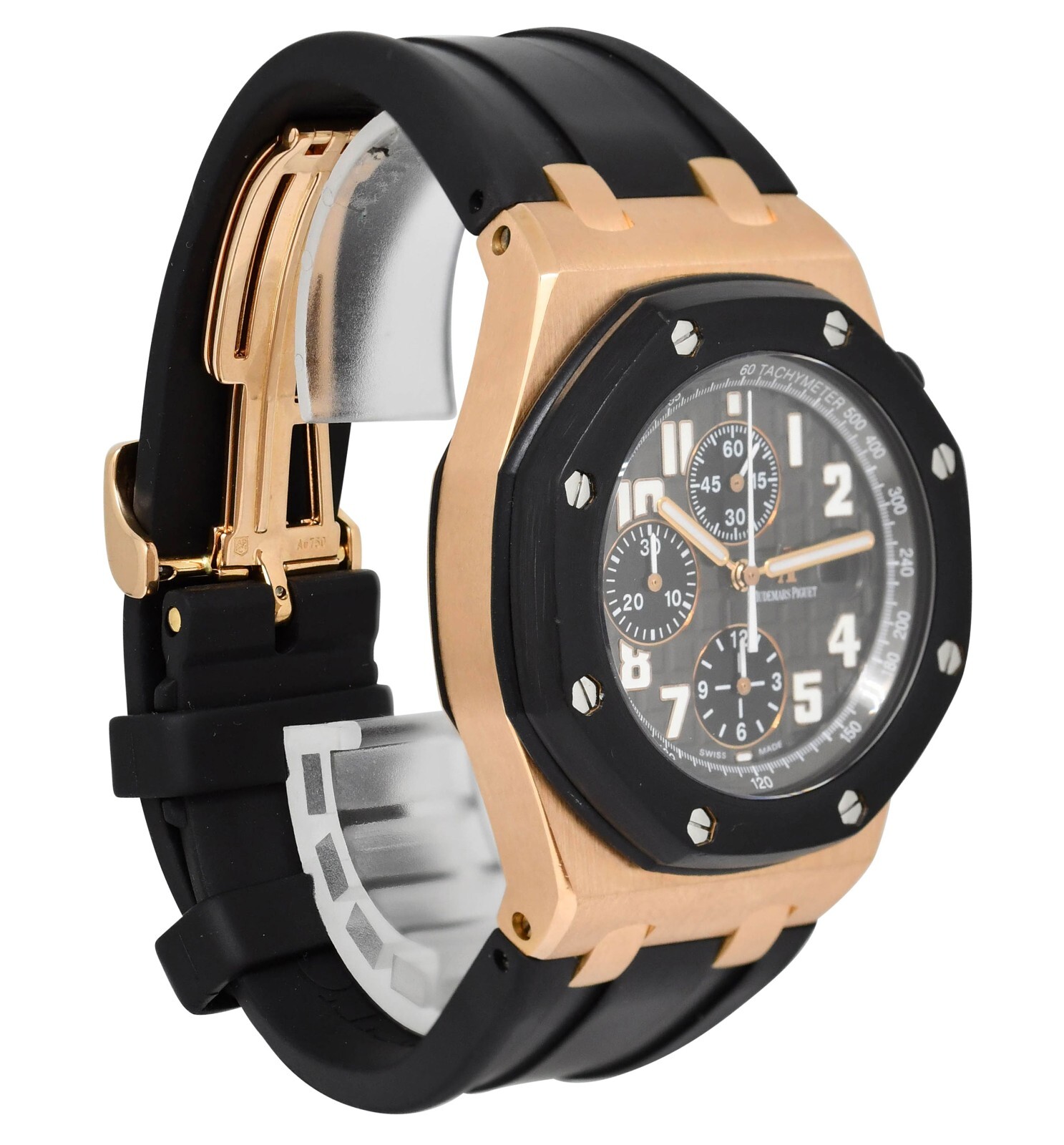 Audemars Piguet Royal Oak Offshore 42 Chrono  Rose Gold RubberClad Watch 25940OK