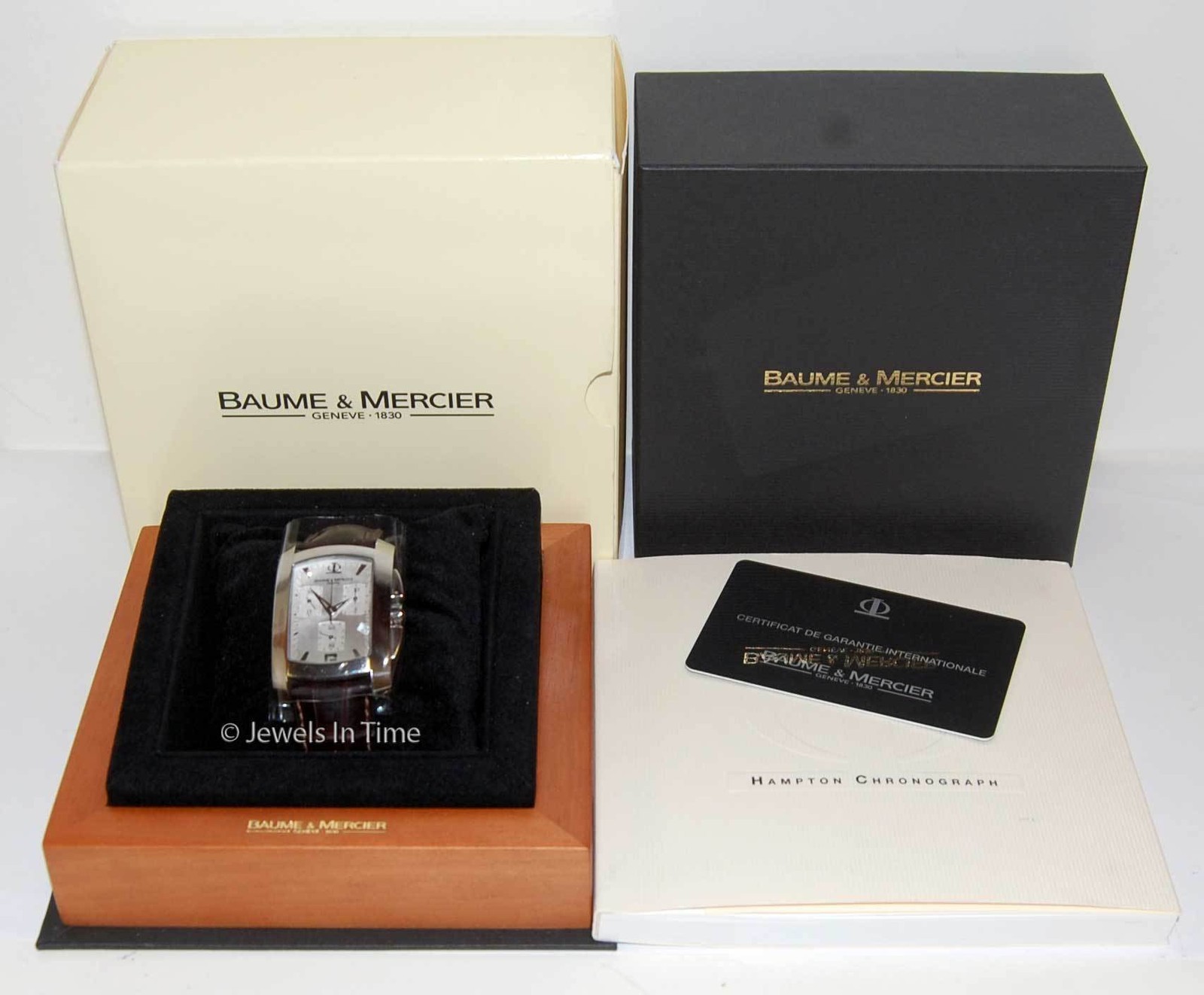 Baume & Mercier Milleis 8445 XL Chronograph Steel Watch Box & Papers