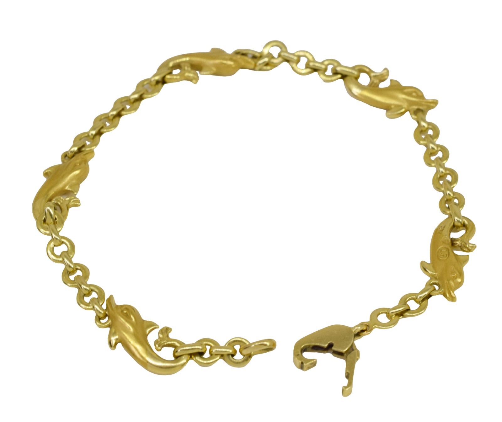 Carrera y Carrera Dolphin 18k Yellow Gold Bracelet 7.25"