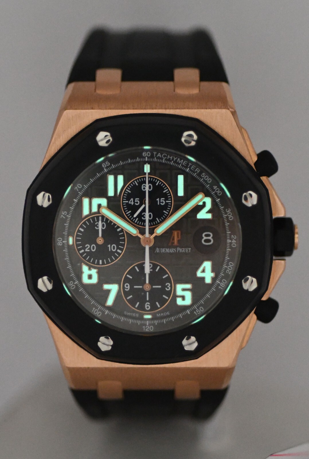 Audemars Piguet Royal Oak Offshore 42 Chrono  Rose Gold RubberClad Watch 25940OK