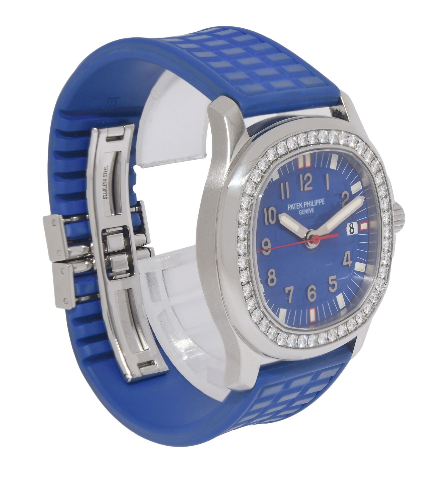 Patek Philippe Aquanaut 5067 Luce Steel & Diamond Blue Ladies Watch 5067A
